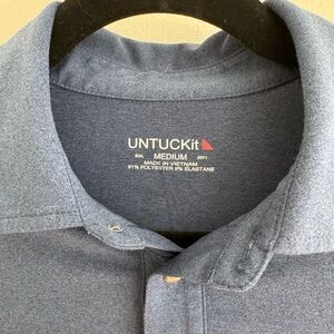 UNTUCKit Men's Casual Navy Shirt